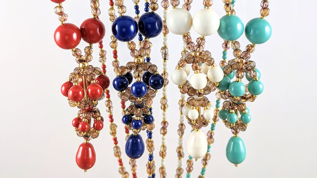 Jade crystal pearl necklace