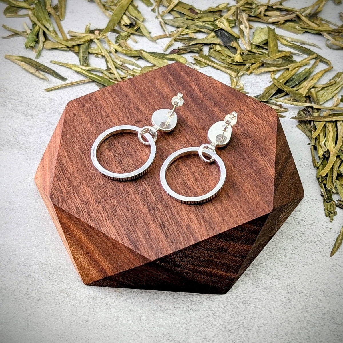 Amethyst silver earrings