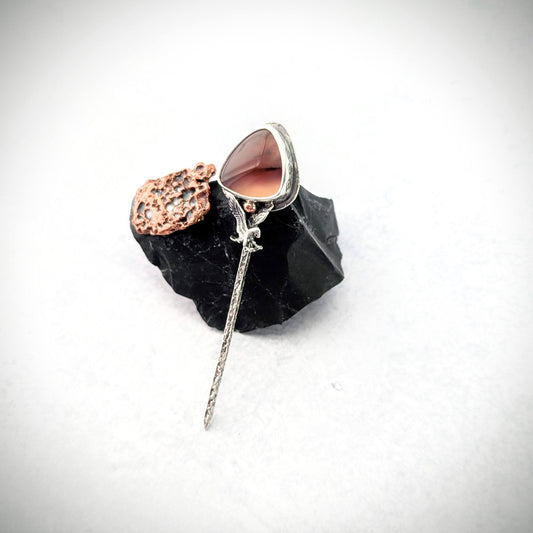 Montana Agate Eagle Hat Pick