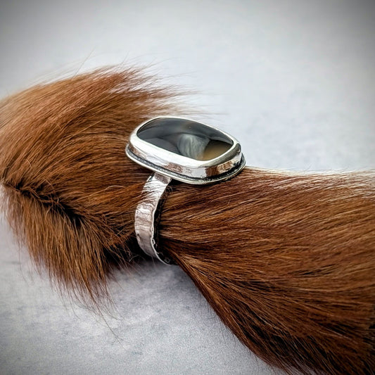 Dark Montana Agate Ring