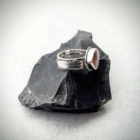 Montana Agate Feather Ring