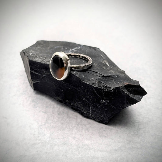 Minimalist Montana Agate Ring