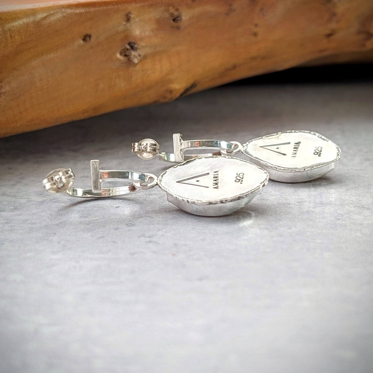 Montana Agate Hoop Earrings