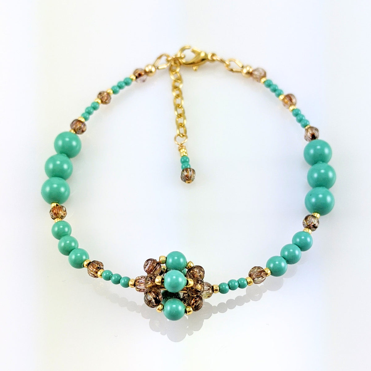 Jade crystal pearl bracelet