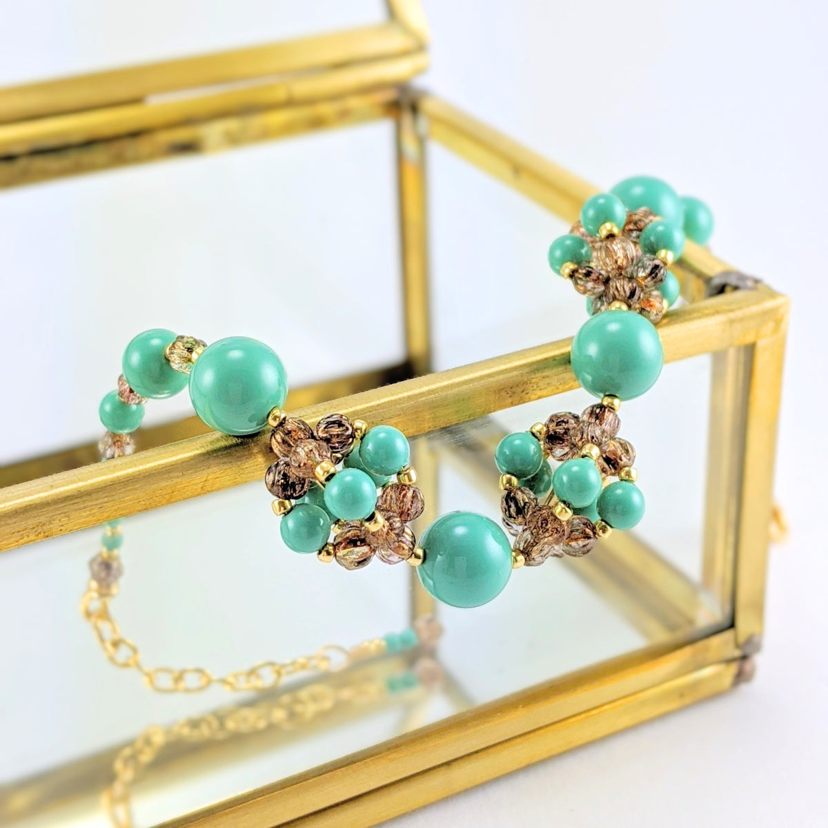 Jade crystal pearl bracelet