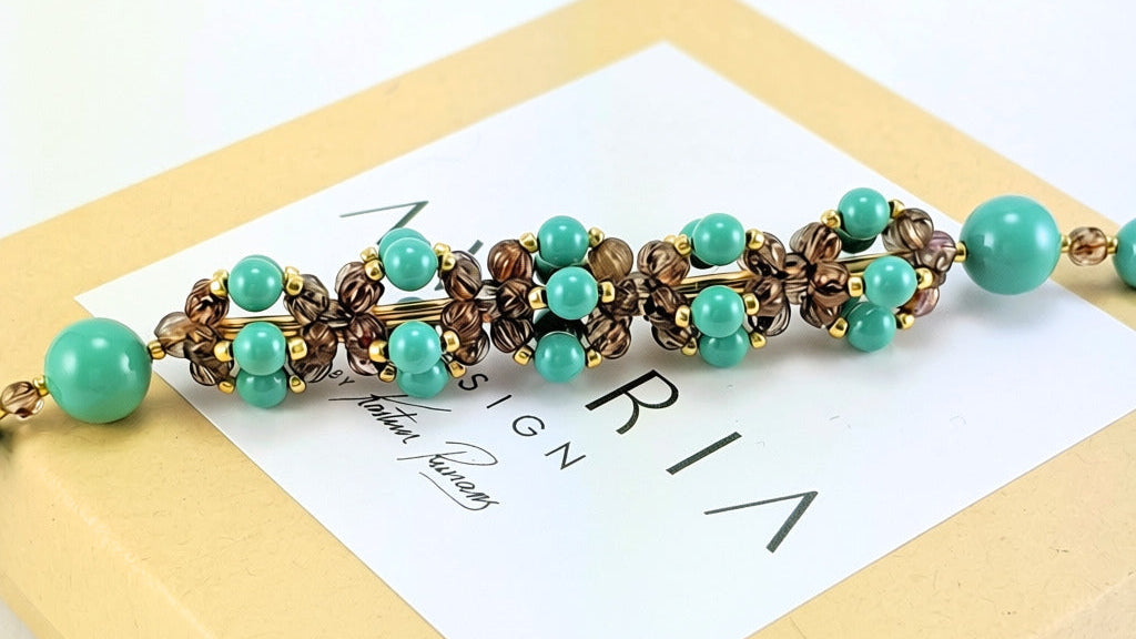Jade crystal pearl bracelet