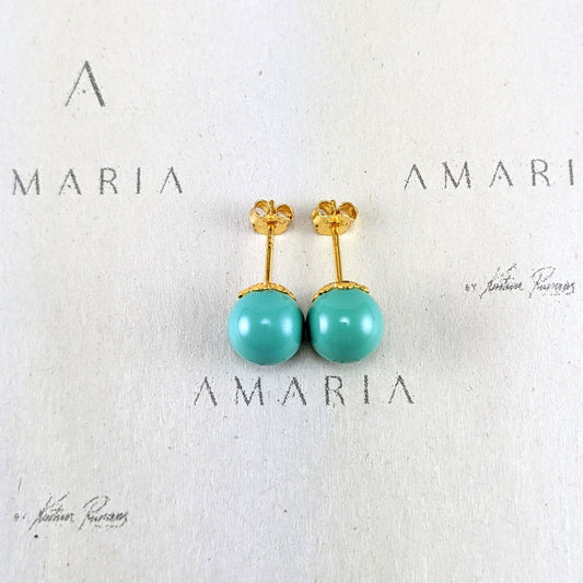 Jade crystal pearl earrings