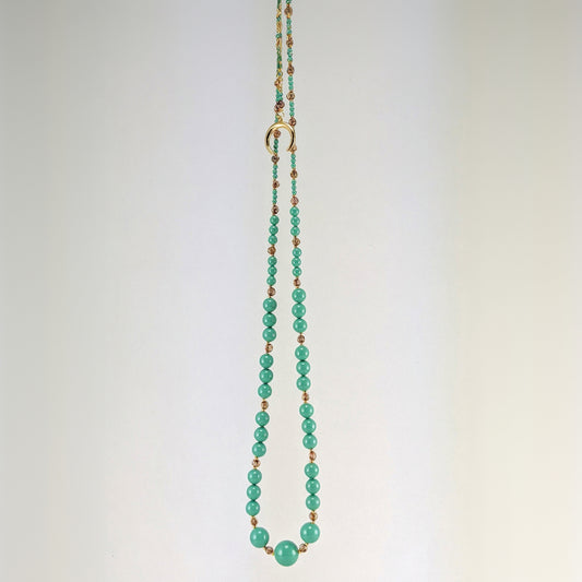 Jade crystal pearl necklace