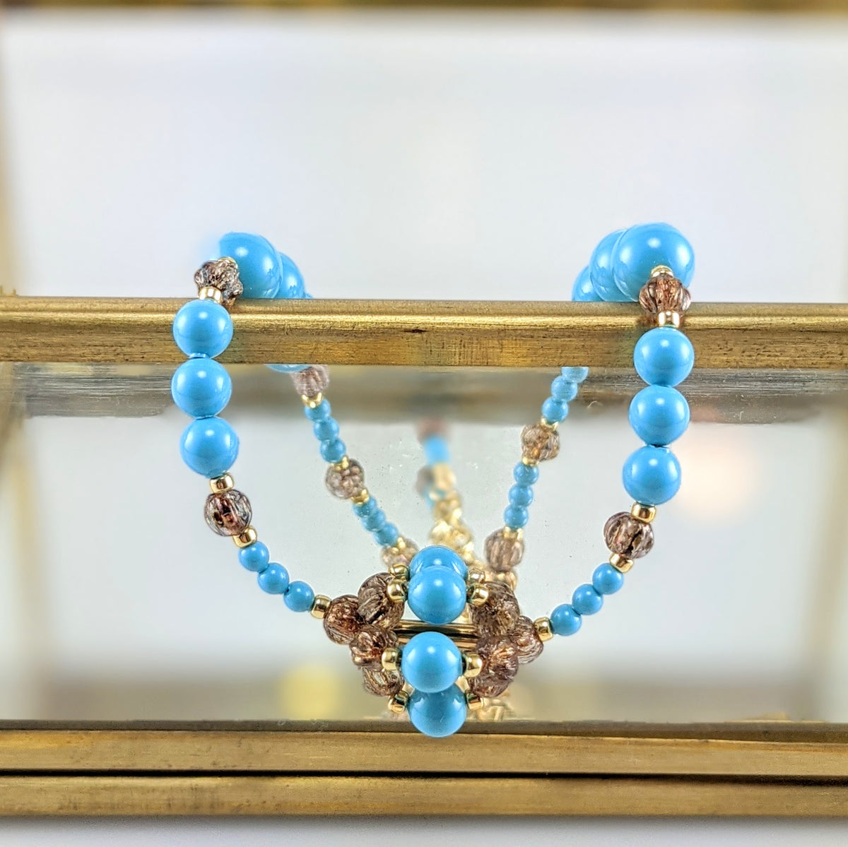 Turquoise blue crystal blue bracelet