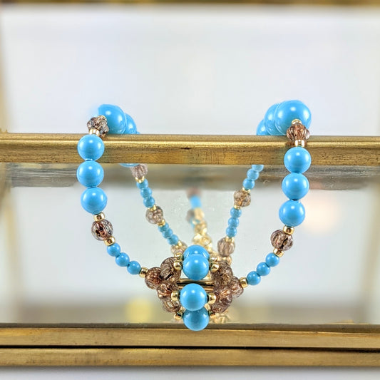 Turquoise blue crystal blue bracelet