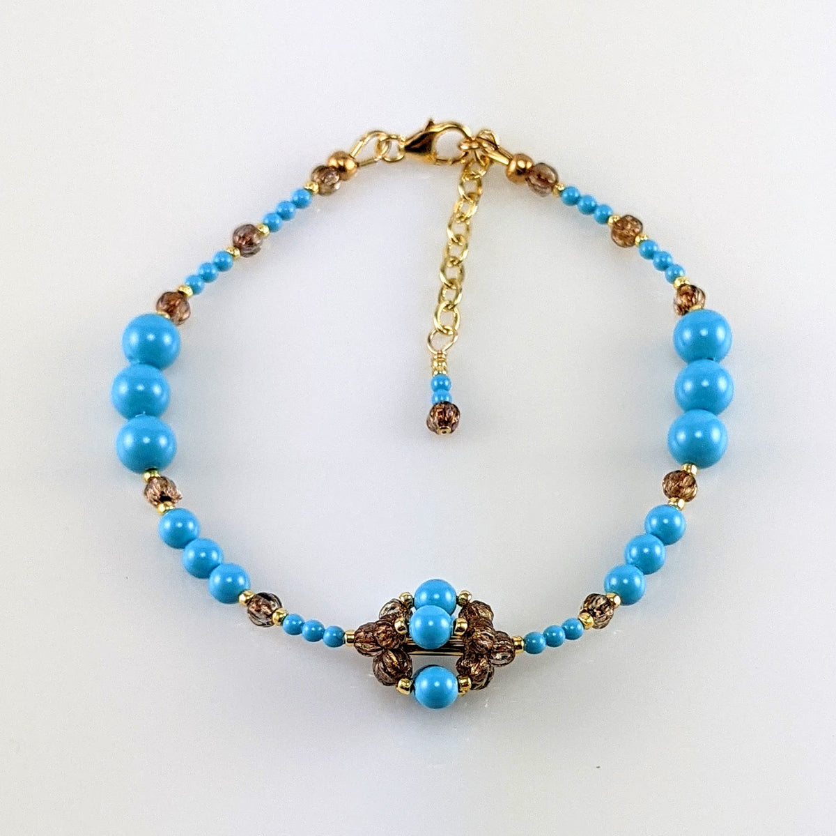 Turquoise blue crystal blue bracelet