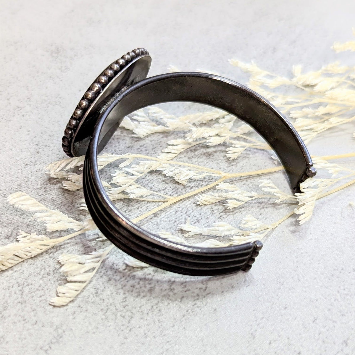 Dendritic Agate Silver Cuff