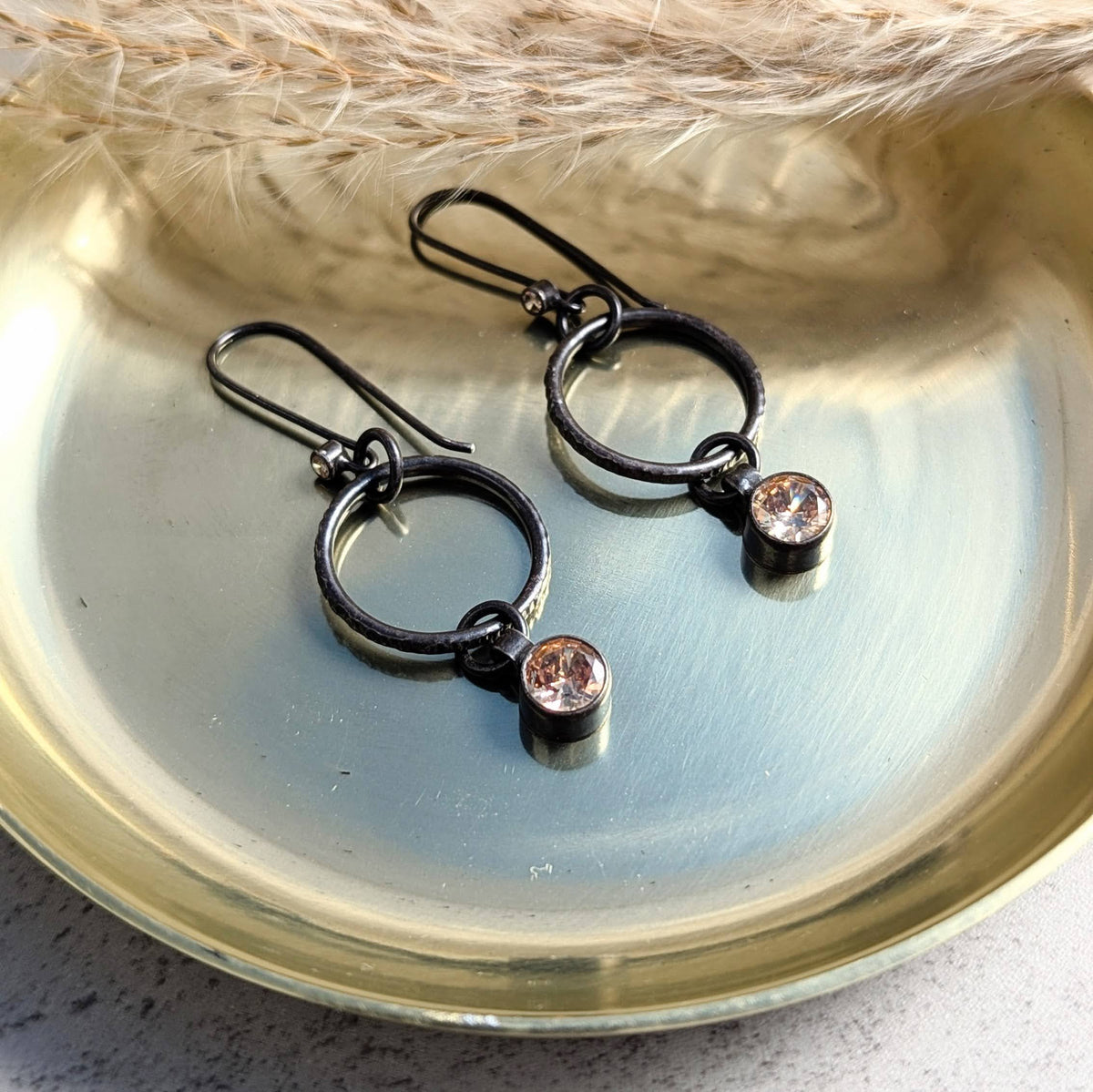 Golden Zirconia Earrings