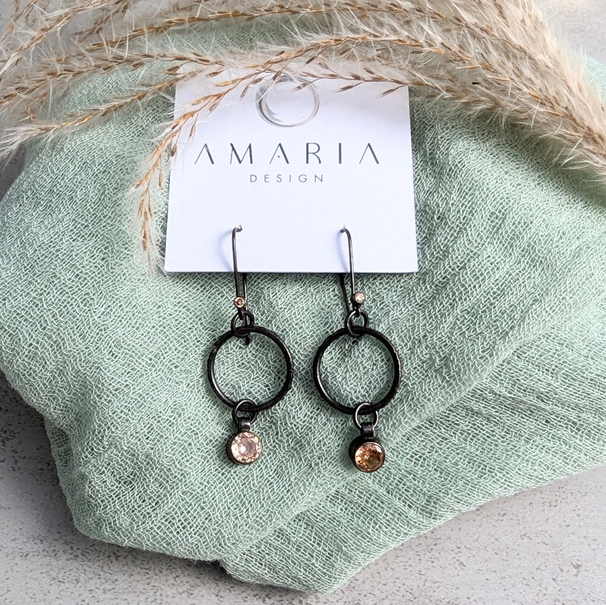 Golden Zirconia Earrings