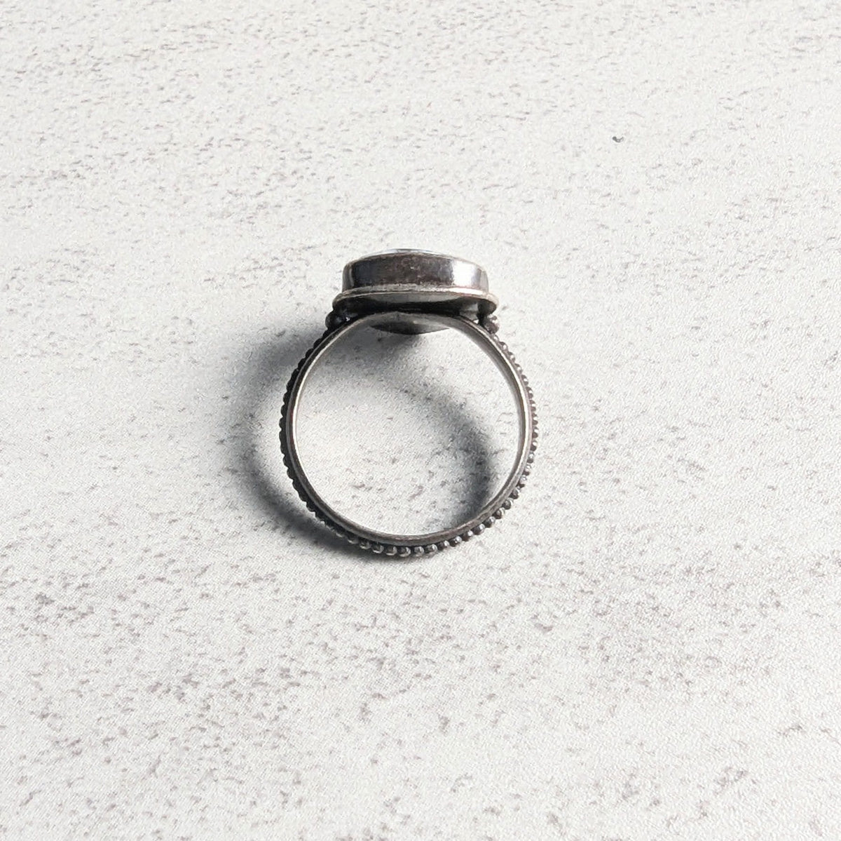 Dendritic Agate Silver Ring