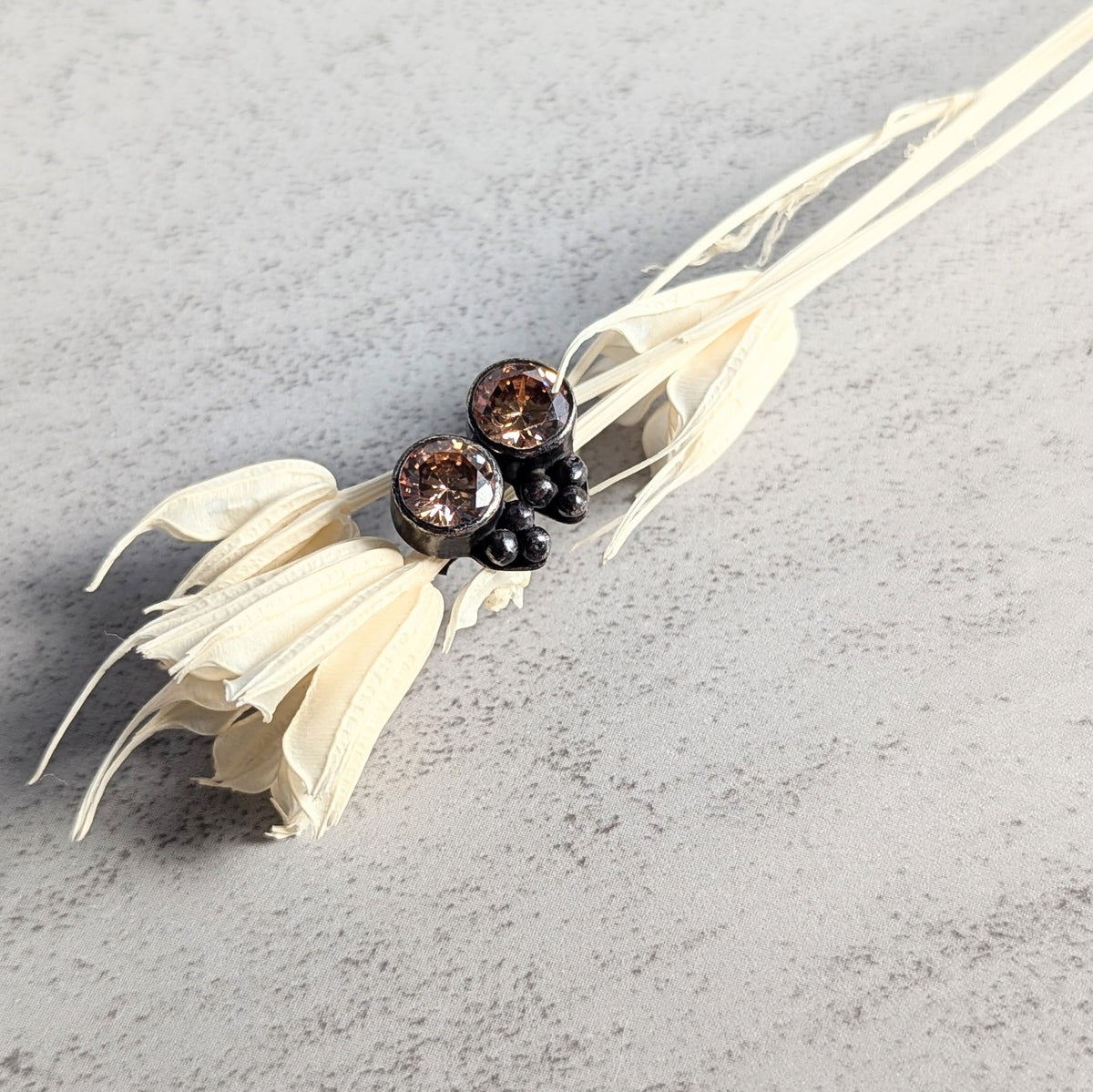 Golden Zirconia Studs