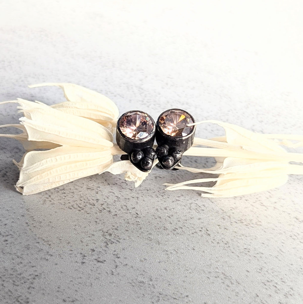 Golden Zirconia Studs