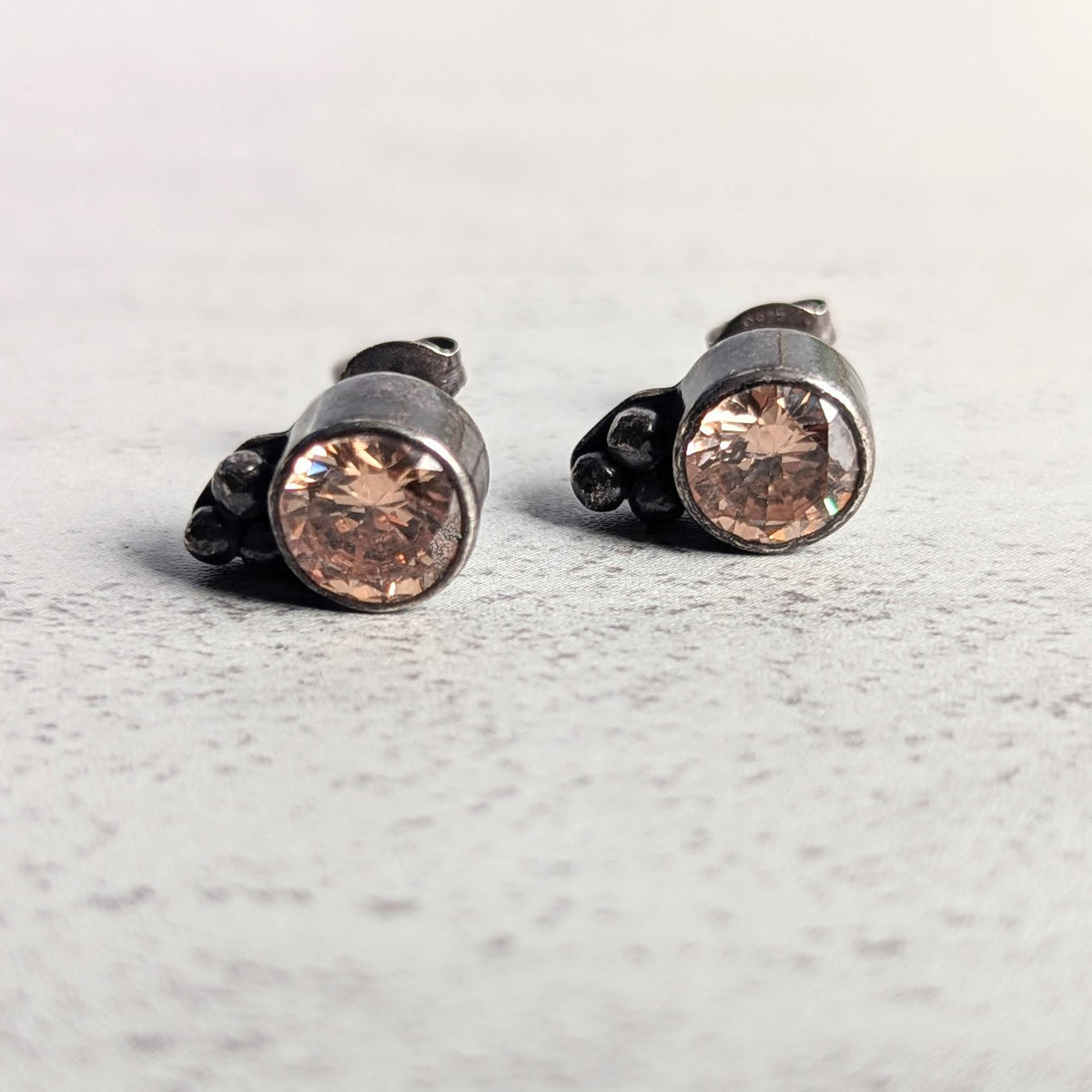Golden Zirconia Studs