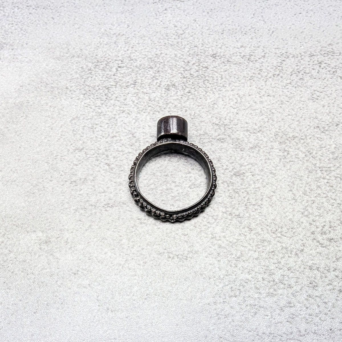 Umber cubic zirconia silver ring