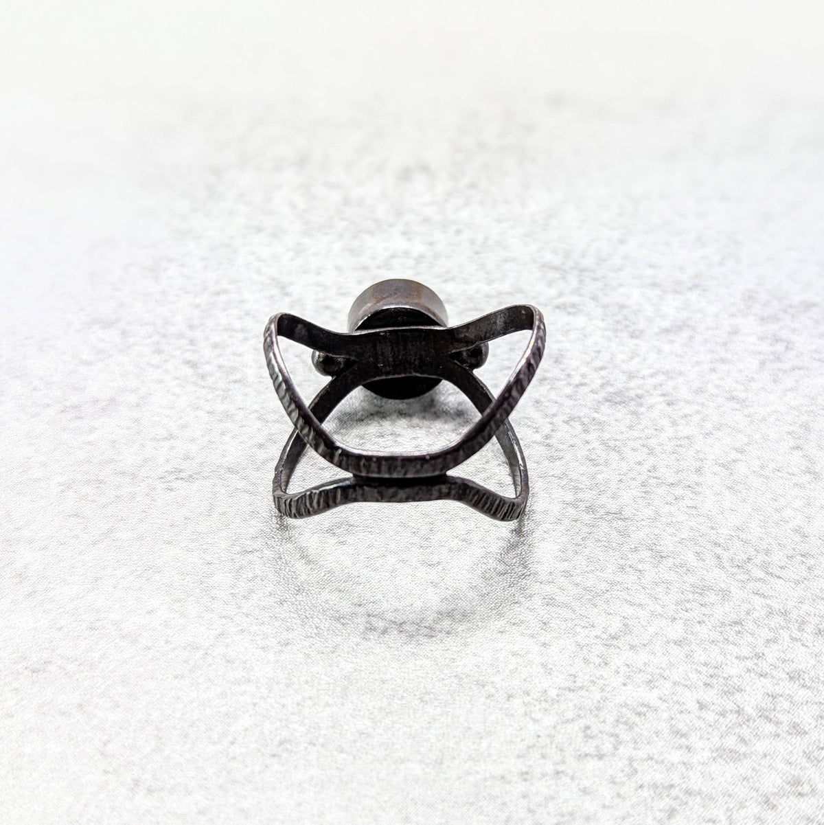 Golden cubic zirconia silver ring