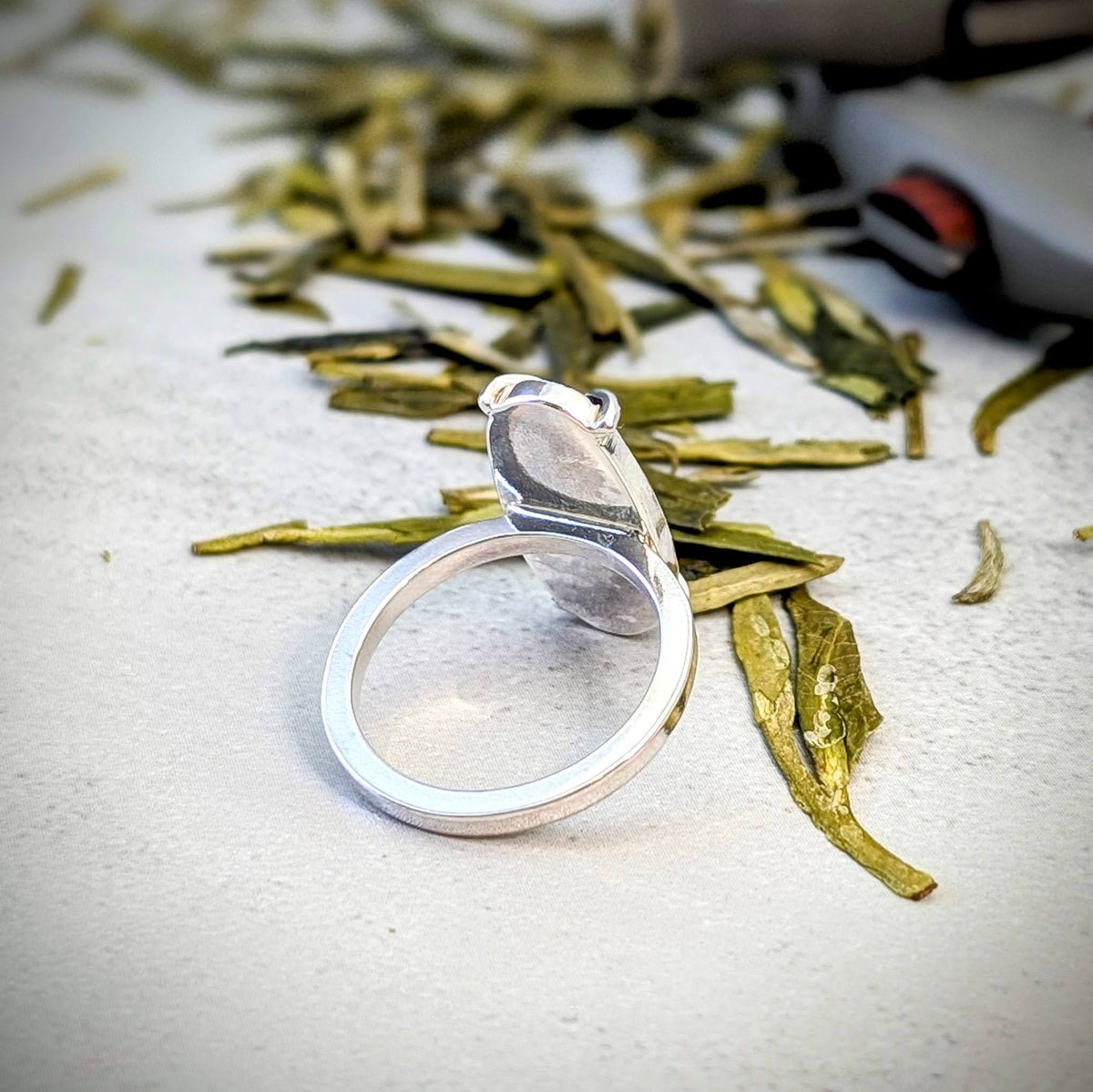 Sage Amethyst silver ring