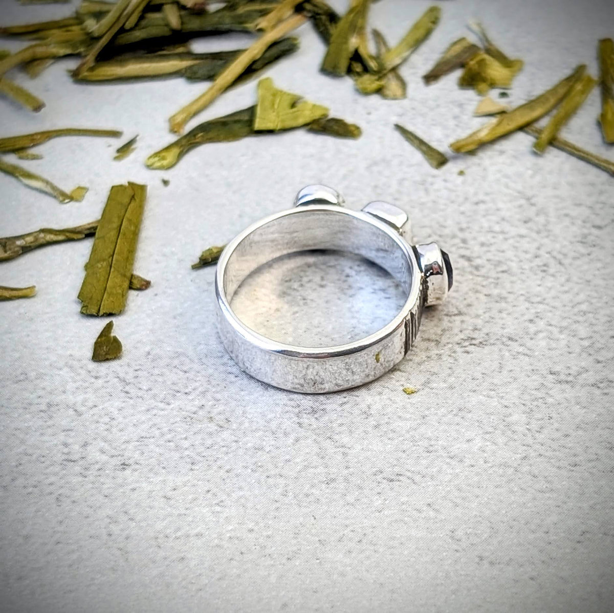 Holley Blue and Amethyst silver ring