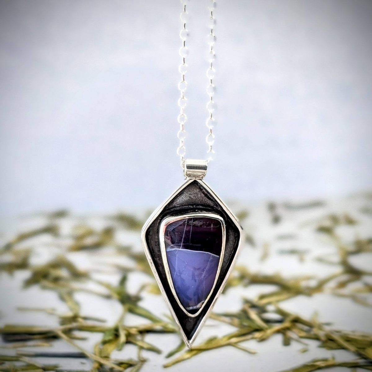Holley Blue silver pendant