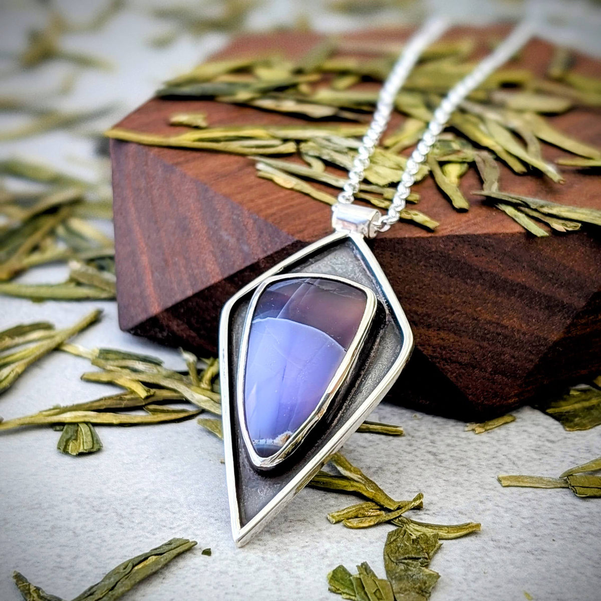 Holley Blue silver pendant