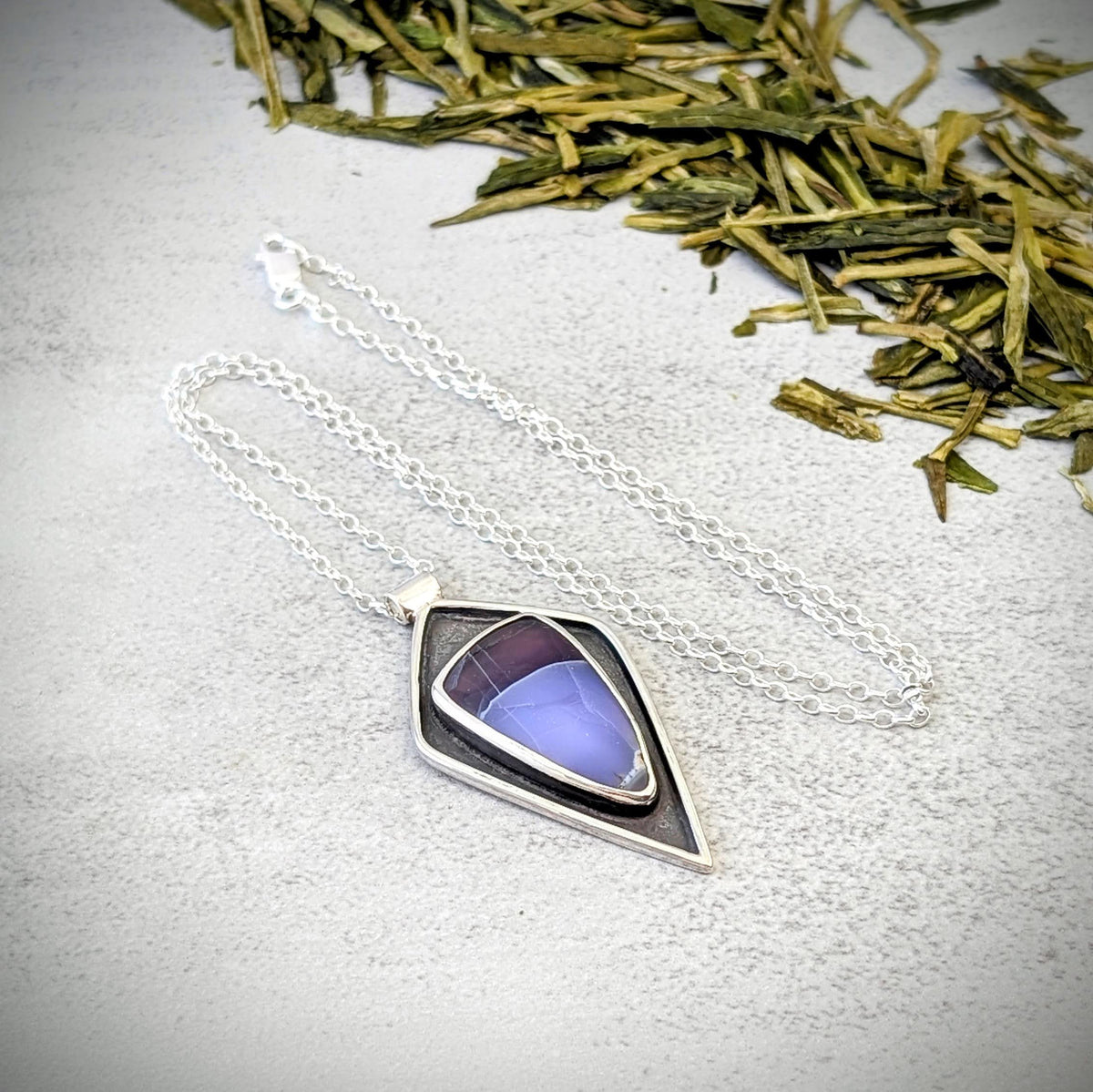 Holley Blue silver pendant