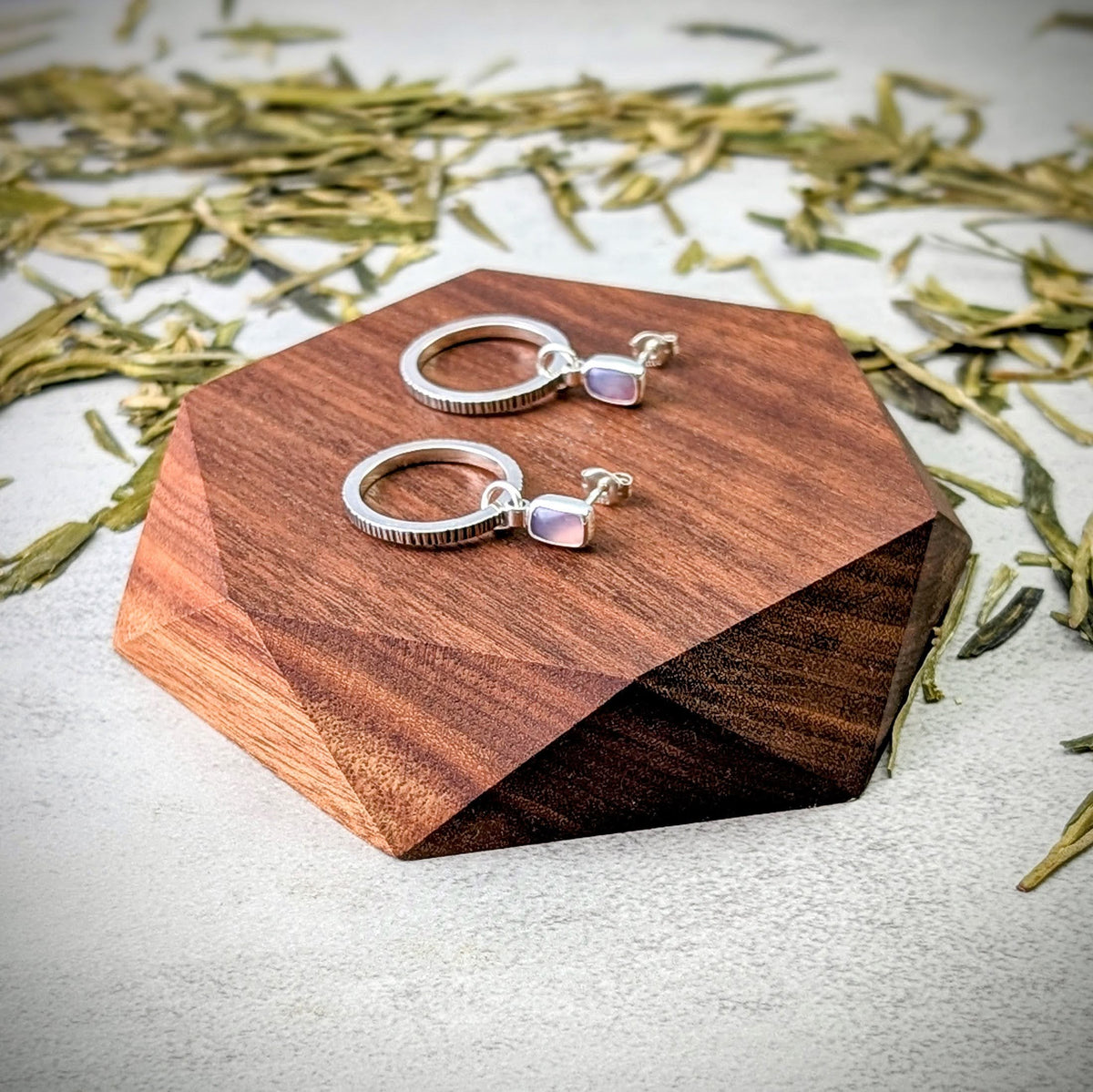 Holley Blue silver earrings
