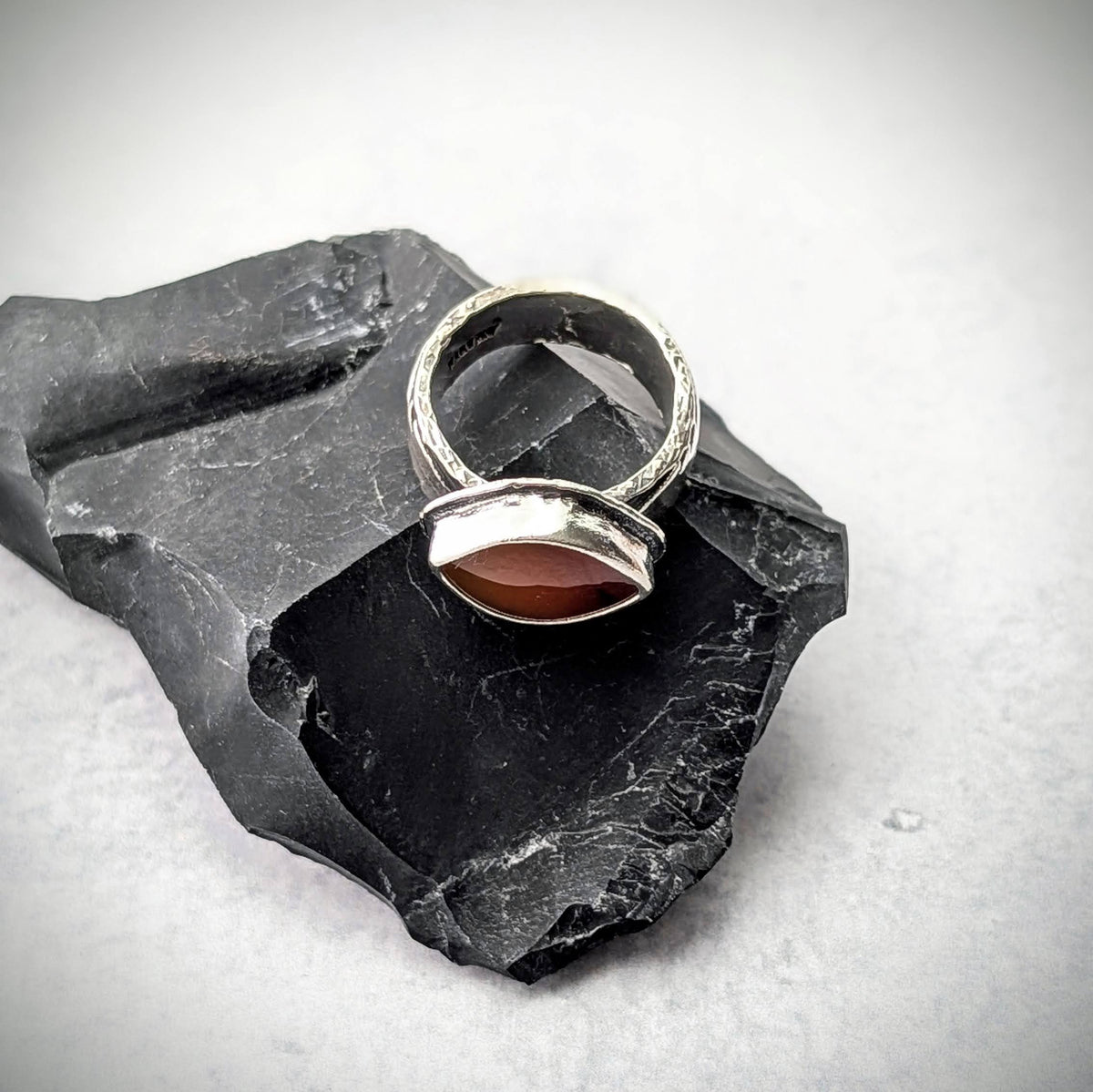 Montana Agate Feather Ring