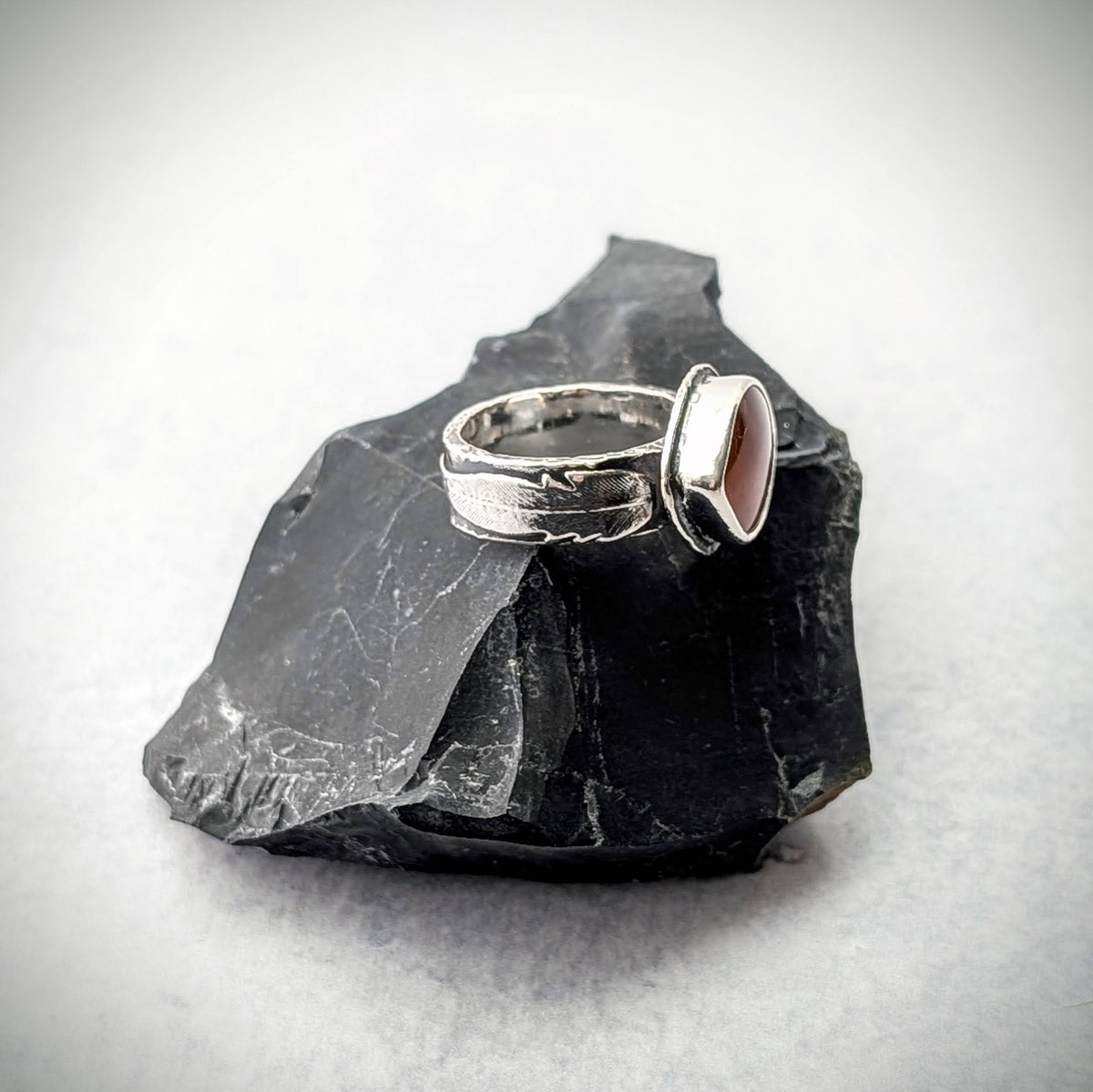 Montana Agate Feather Ring