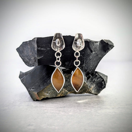 Montana Agate Cowboy hat Earrings