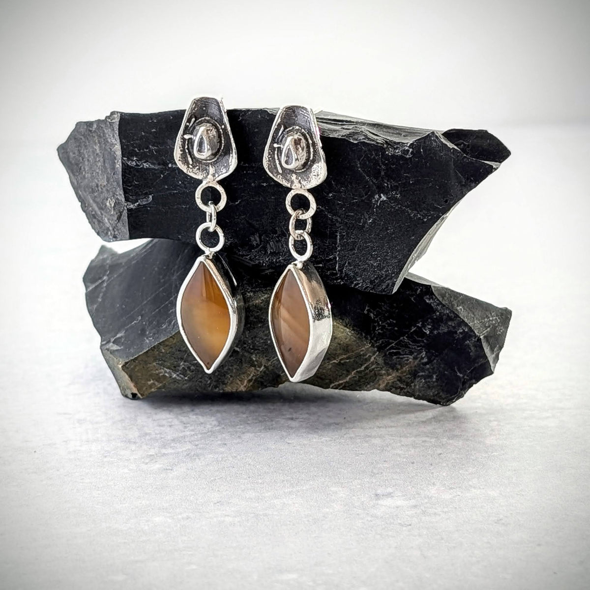 Montana Agate Cowboy hat Earrings