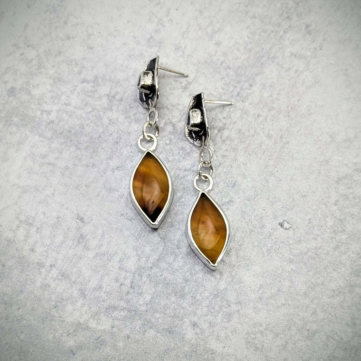 Montana Agate Cowboy hat Earrings