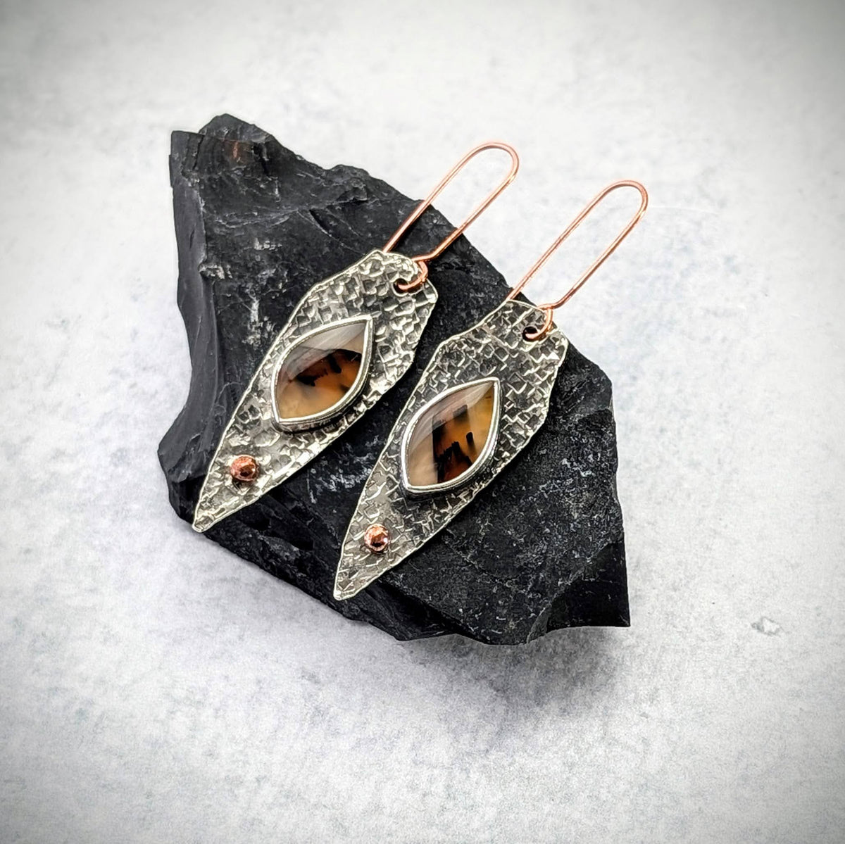 Statement Montana Agate Earrings