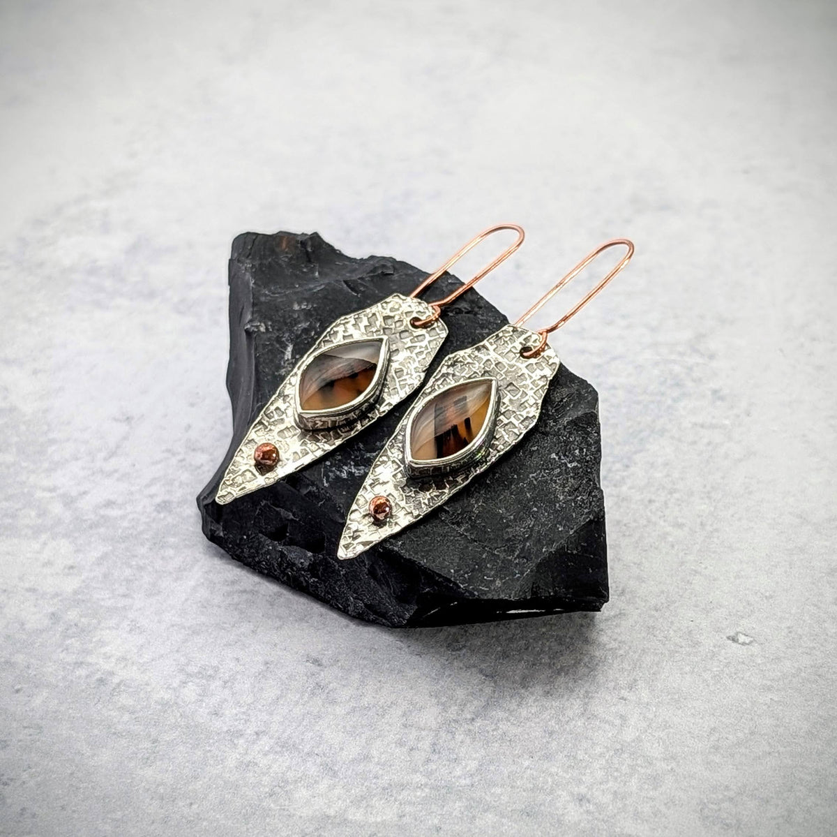 Statement Montana Agate Earrings