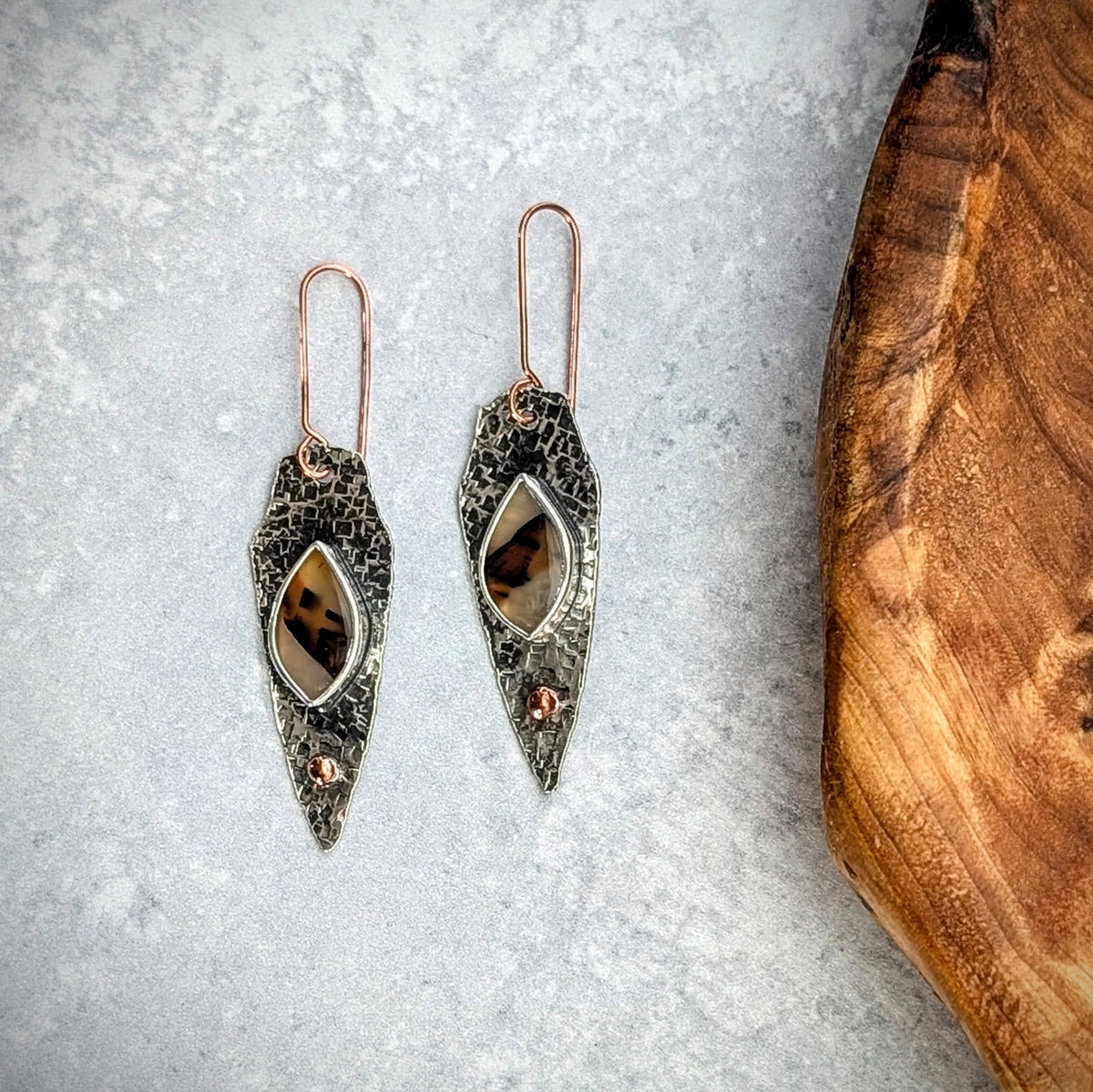 Statement Montana Agate Earrings