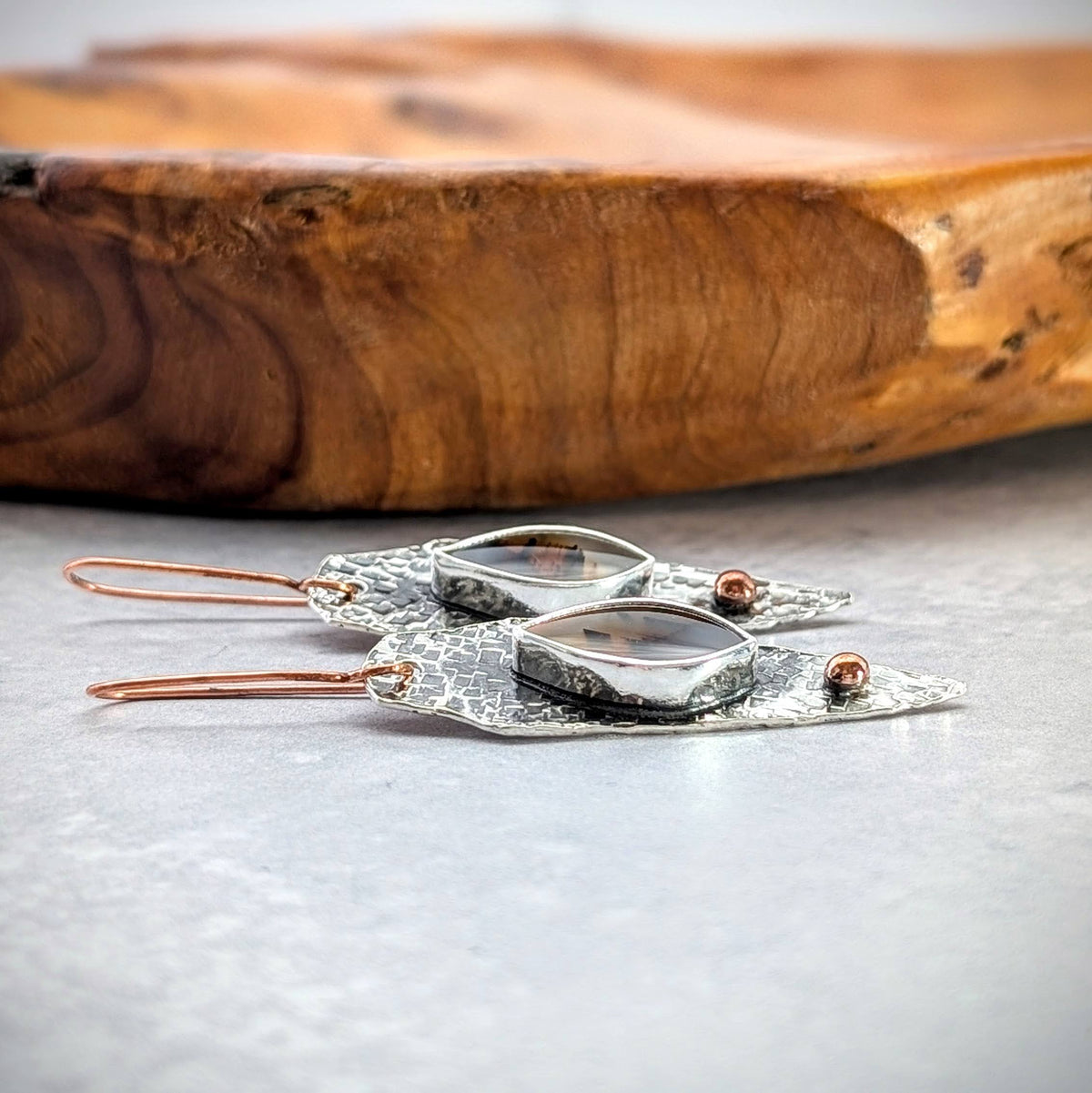 Statement Montana Agate Earrings
