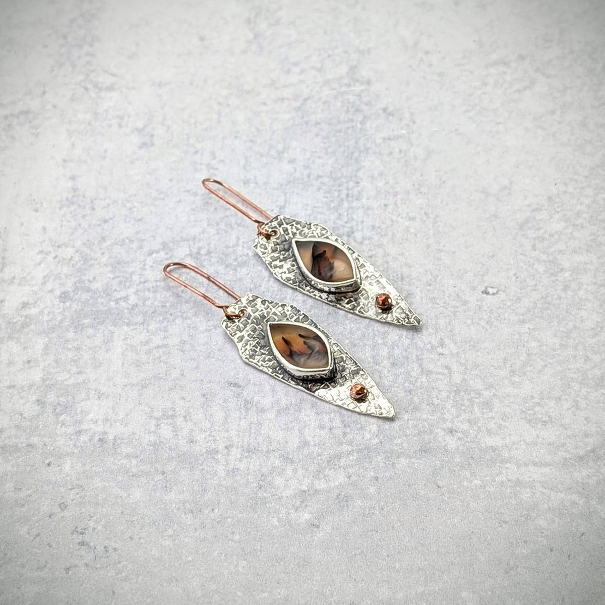Statement Montana Agate Earrings