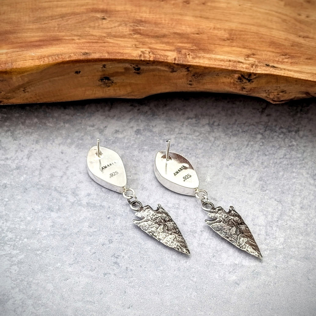 Majestic Montana Agate Arrowhead Earrings