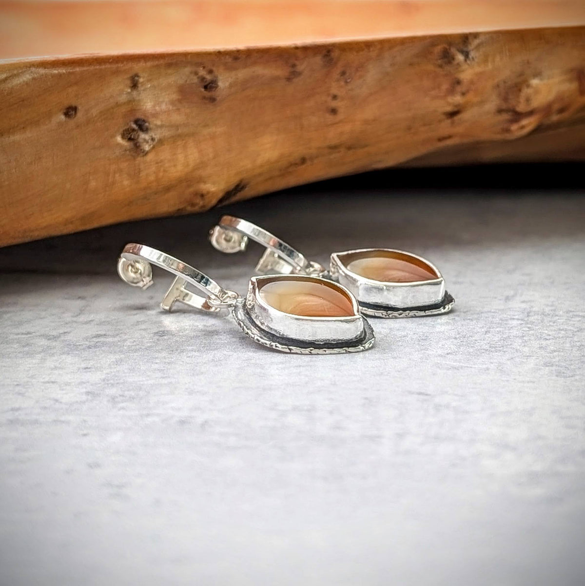 Montana Agate Hoop Earrings