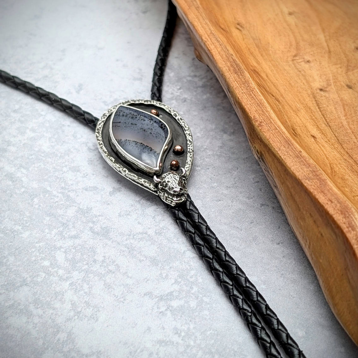 Montana Agate BOLO Tie