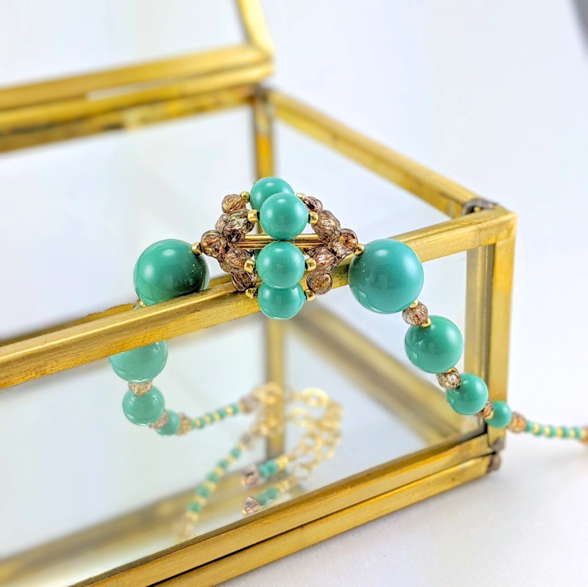 Jade crystal pearl bracelet