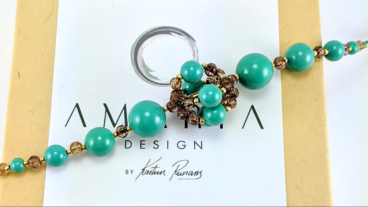 Jade crystal pearl bracelet